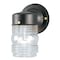 Westinghouse Fixture Wall Outdoor 60W Lantern, Black Steel Clear Jelly Jar Glass 6688500 - alternate 1